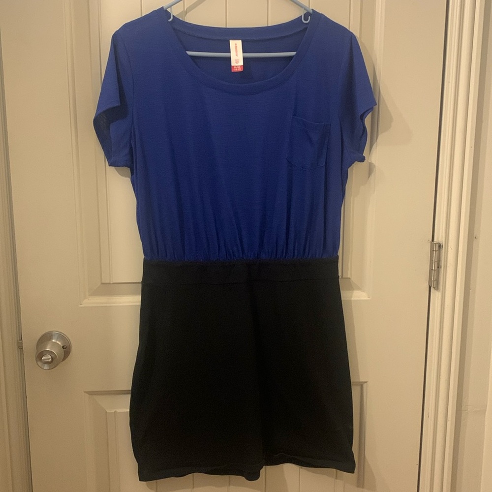 No Boundaries Black & Blue Dress
